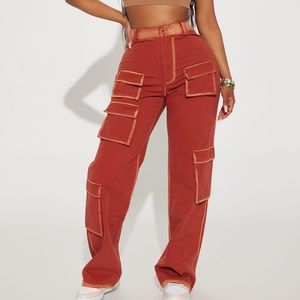 Fashion nova size small rust color